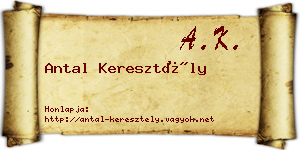 Antal Keresztély névjegykártya