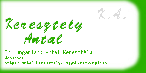 keresztely antal business card